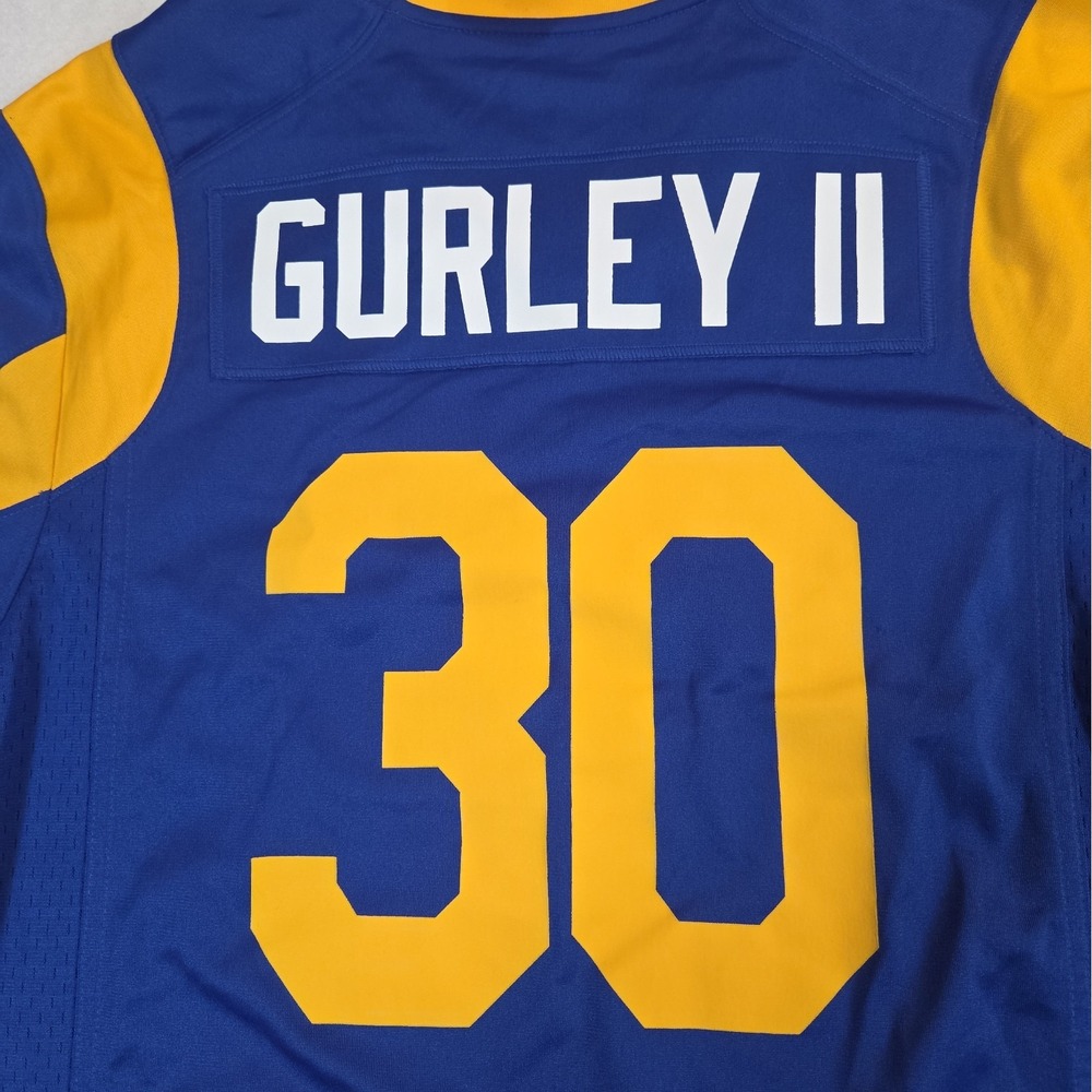 Nike Los Angeles Rams Todd Gurley II #30 On Field Jersey Mens M Blue Gold NFL - Picture 10 of 11